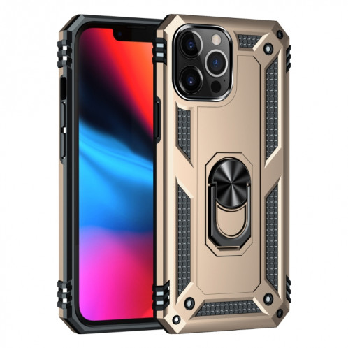 Boîtier de protection TPU + PC TPU + PC avec porte tournant à 360 degrés pour iPhone 13 Pro (Gold) SH803C328-07