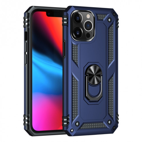 Étui de protection TPU + PC antichoc avec support rotatif à 360 degrés pour iPhone 13 Pro (Bleu) SH803D41-07