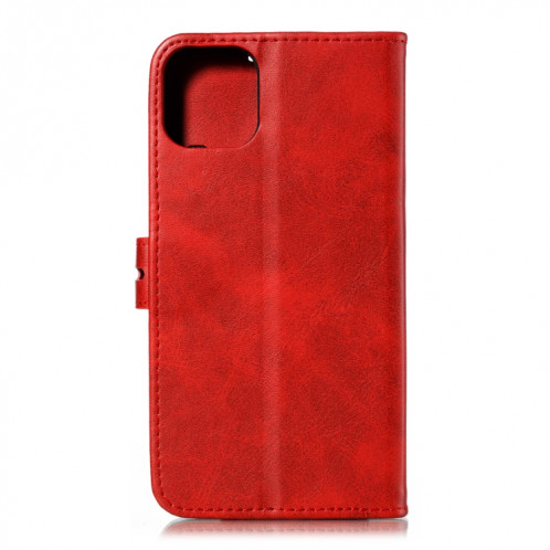 Pattre de chat de chat imprimé en relief Horizontal Flip Cuir Boîtier avec porte-cartes et portefeuille pour iPhone 13 mini (rouge) SH701E1675-07