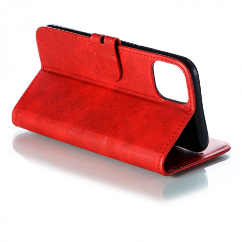 Pattre de chat de chat imprimé en relief Horizontal Flip Cuir Boîtier avec porte-cartes et portefeuille pour iPhone 13 mini (rouge) SH701E1675-07