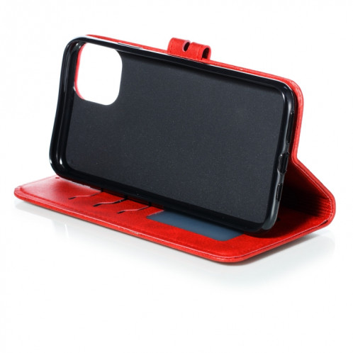 Pattre de chat de chat imprimé en relief Horizontal Flip Cuir Boîtier avec porte-cartes et portefeuille pour iPhone 13 mini (rouge) SH701E1675-07