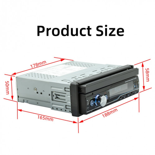T100C 7 pouces Rétractable Variage de voiture MP5 Lecteur Radio, Support Mirror Link & FM & TF Carte & USB & Bluetooth Système de trajectoire sans main à la main et CAYplay Connection SH719936-09