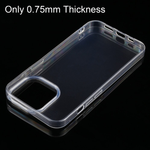 Étui de protection molle transparent de TPU transparent de 0,75 mm pour iPhone 13 Pro SH75011642-06