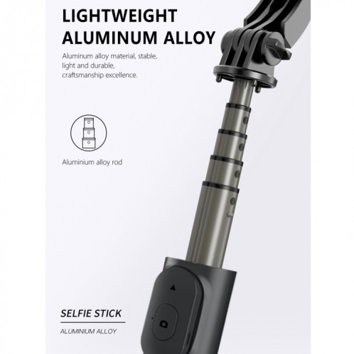 Q03S Remplir le support de téléphonie mobile Bluetooth Selfie de Bluetooth (Noir) SH501A452-08