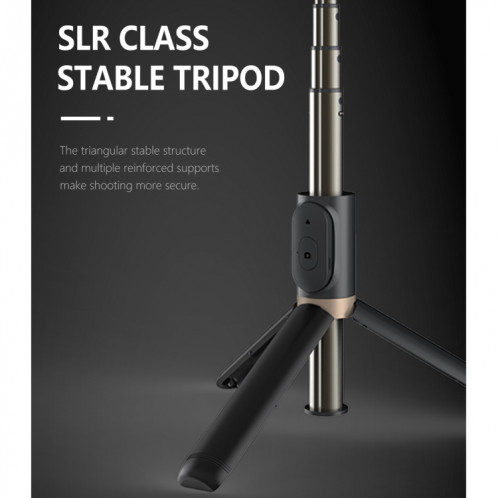Q03S Remplir le support de téléphonie mobile Bluetooth Selfie de Bluetooth (Noir) SH501A452-08