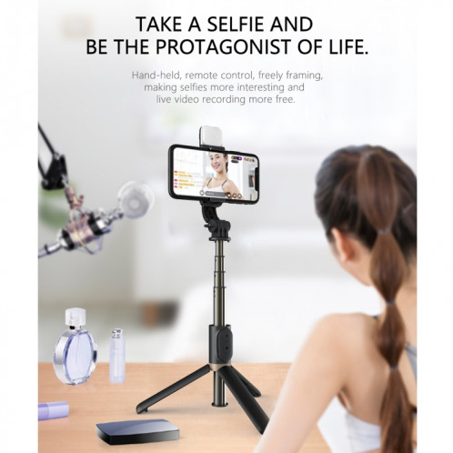 Q03S Remplir le support de téléphone mobile Bluetooth Selfie Bluetooth Selfie Bluetooth (Blanc) SH501B549-08