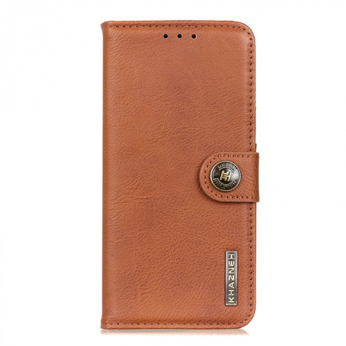 Khazneh Coche Texture Texture Horizontal Flip Coating avec support & Card Slots & Portefeuille pour iPhone 13 (Brown) SH001B209-07
