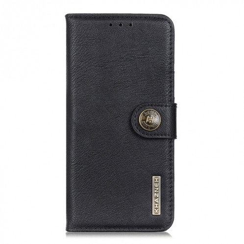Khazneh Coverhide Texture Horizontal Flip Cuir Coffret avec porte-cartes et portefeuille pour iPhone 13 Pro (Noir) SH002A1801-07