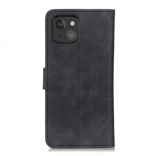 Khazneh Rétro Texture PU + TPU Horizontal Horizontal Horizon Cuir avec support & Card Slots & Portefeuille pour iPhone 13 Mini (Noir) SH301A1607-07