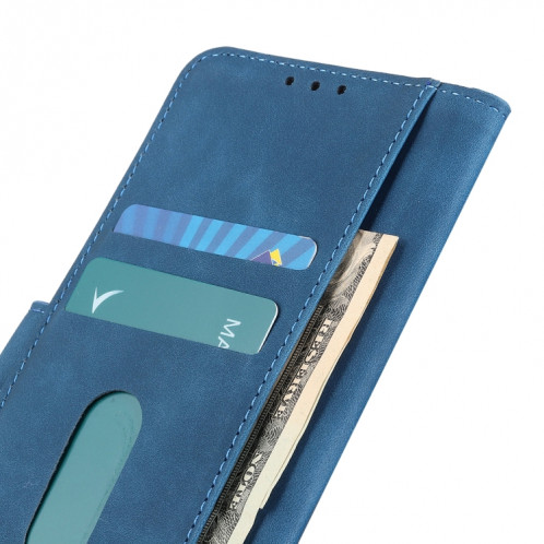 Khazneh Texture rétro Texture PU + TPU Horizontal Horizontal Toam Coating avec porte-carte et portefeuille pour iPhone 13 (bleu) SH302B1882-07