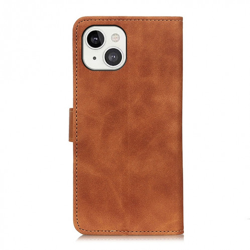 Khazneh Texture rétro PU + TPU Horizontal Toam Coating Horizon avec porte-cartes et portefeuille pour iPhone 13 (Brown) SH302C965-07