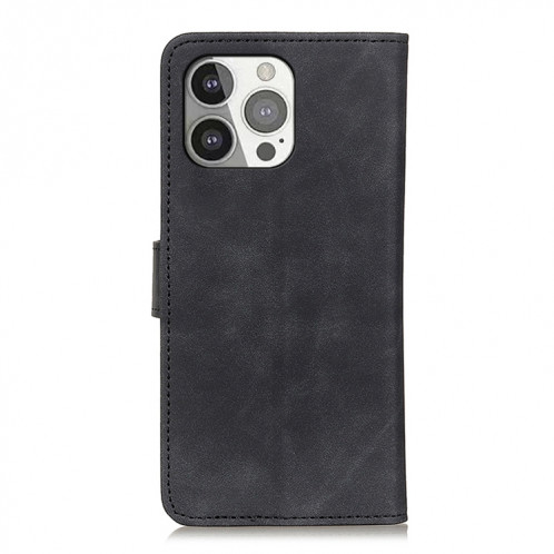 Khazneh rétro Texture PU + TPU Horizontal Flip Cuir Too avec support et cartes à sous de carte et portefeuille pour iPhone 13 Pro (Noir) SH303A969-07