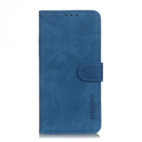 Khazneh Texture rétro Texture PU + TPU Horizontal Horizontal Boîte en cuir avec support & carte Slots & Portefeuille pour iPhone 13 Pro (Bleu) SH303B1172-07