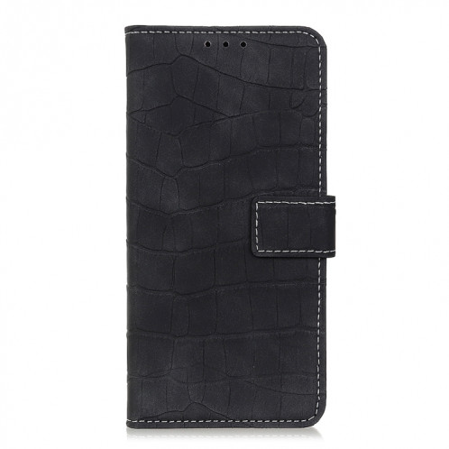 Texture de crocodile Table à bascule horizontale avec porte-cartes et portefeuille pour iPhone 13 (noir) SH602A181-07