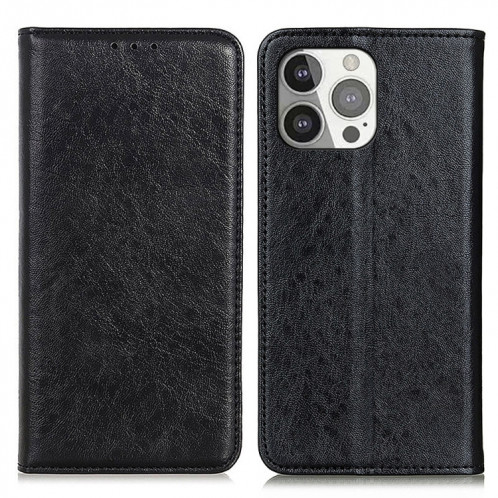 Horizontal Texture Horizontal Horizontal Texture Texture Horizontal avec porte-cartes et portefeuille pour iPhone 13 PRO (Noir) SH703A132-07