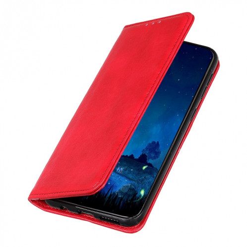 Horizontal Texture Horizontal Horizontal Horizon Texture Avec Support & Card Slots & Portefeuille pour iPhone 13 Pro (Rouge) SH703D754-07