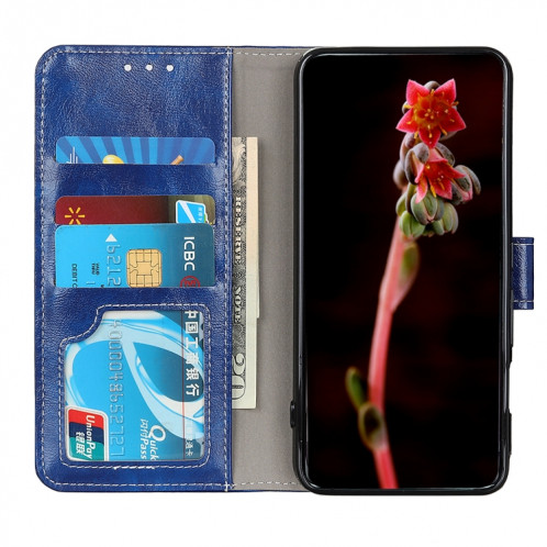 Texture Crazy Crazy Texture Horizontal Horizontal Horizon Cuir avec support & Card Slots & Photo Cadre et portefeuille pour iPhone 13 Mini (Bleu) SH801B1760-07