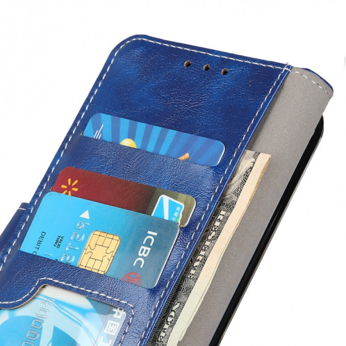 Texture Crazy Crazy Texture Horizontal Horizontal Horizon Cuir avec support & Card Slots & Photo Cadre et portefeuille pour iPhone 13 Mini (Bleu) SH801B1760-07