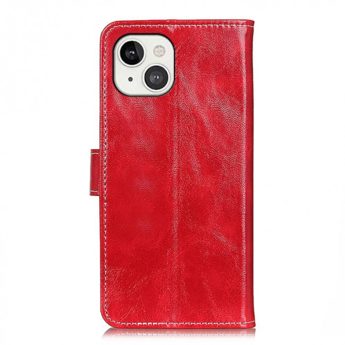 Texture Crazy Retro Crazy Horse Texture Horizontal Flip Cuir Case avec titulaire & Slots de carte et cadre photo et portefeuille pour iPhone 13 (rouge) SH802E925-07