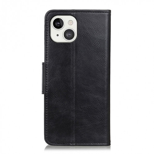 Mirren Crazy Horse Texture Horizontal Flip Cuir Toot avec porte-cartes et portefeuille pour iPhone 13 (noir) SH202A1413-07