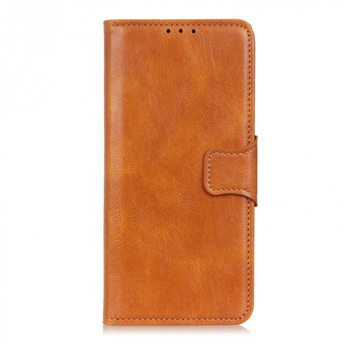 Mirren Crazy Horse Texture Horizontale Flip Cuir Toot avec porte-cartes et portefeuille pour iPhone 13 (Brown) SH202C280-07