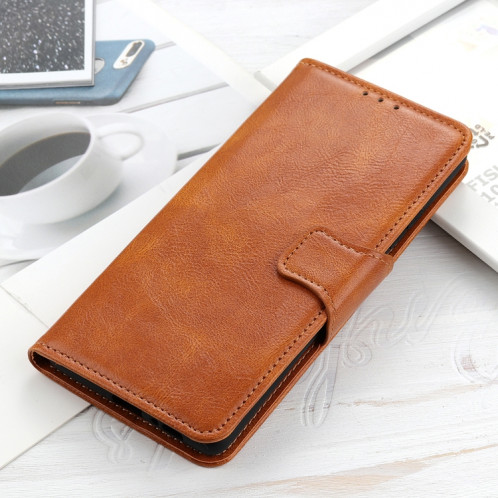 Mirren Crazy Horse Texture Horizontale Flip Cuir Toot avec porte-cartes et portefeuille pour iPhone 13 (Brown) SH202C280-07