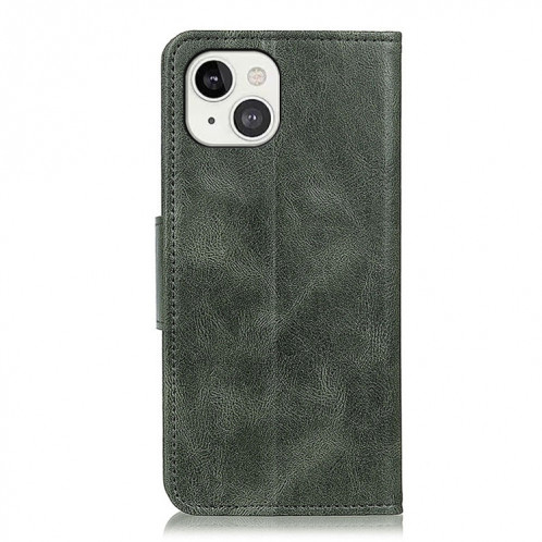Mirren Crazy Horse Texture Horizontale Flip Cuir Case avec porte-cartes et portefeuille pour iPhone 13 (vert) SH202D765-07