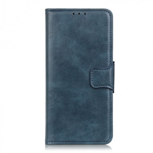 Mirren Crazy Horse Texture Horizontale Flip Cuir Coffret avec porte-cartes et portefeuille pour iPhone 13 PRO (Bleu) SH203B1426-07