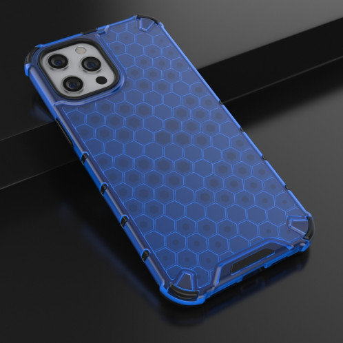 Étui de protection PC + TPU anti-nid d'abeille antichoc pour iPhone 13 Pro (Bleu) SH203A1913-07