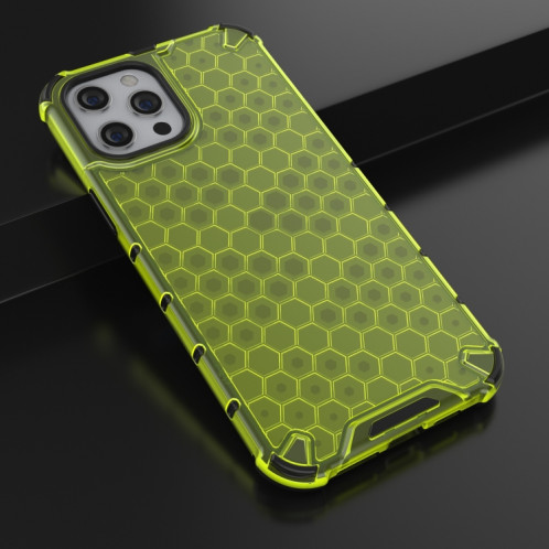 Étui de protection PC + TPU anti-nid d'abeilles antichoccle pour iPhone 13 Pro (Vert) SH203B1823-07