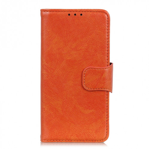 Texture Nappa Étui en cuir horizontal horizontal avec porte-carte et portefeuille pour iPhone 13 (Orange) SH602A320-07