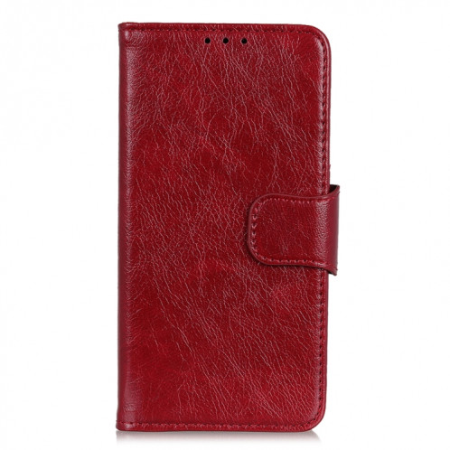 Texture Nappa Horizontal Horizontal Cuir Coating avec porte-cartes et portefeuille pour iPhone 13 (rouge) SH602C1372-07