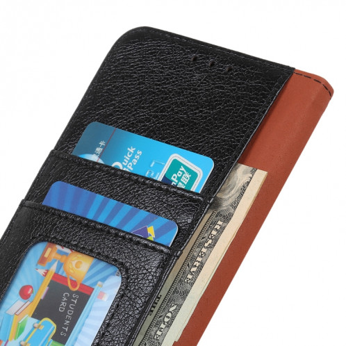 Texture Nappa Horizontal Flip Cuir Toot avec porte-cartes et portefeuille pour iPhone 13 Pro (Noir) SH603B361-07