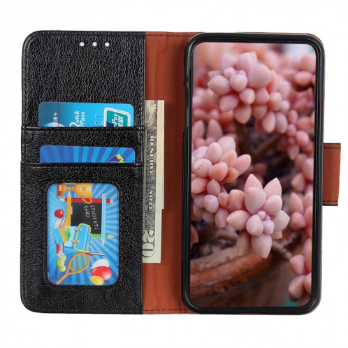 Texture Nappa Horizontal Flip Cuir Toot avec porte-cartes et portefeuille pour iPhone 13 Pro (Noir) SH603B361-07