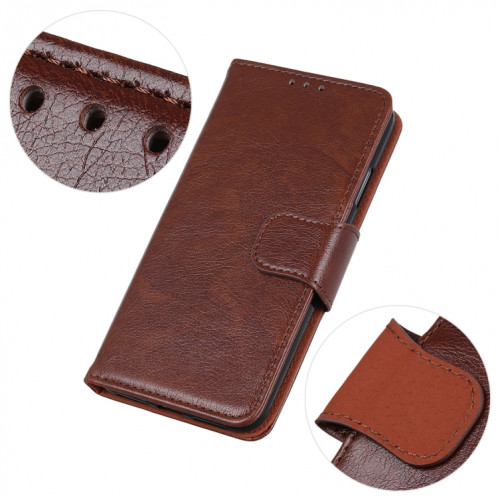 Nappa Texture Horizontal Flip Cuir Toot avec porte-cartes et portefeuille pour iPhone 13 PRO (Brown) SH603D880-07