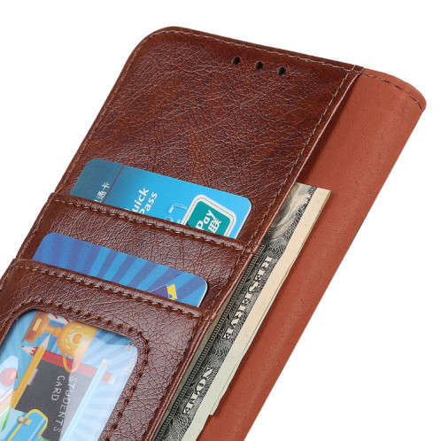 Nappa Texture Horizontal Flip Cuir Toot avec porte-cartes et portefeuille pour iPhone 13 PRO (Brown) SH603D880-07