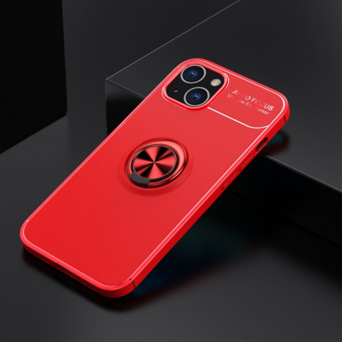 Porte-bague métallique TPU rotative à 360 degrés pour iPhone 13 (rouge + rouge) SH702C1611-07