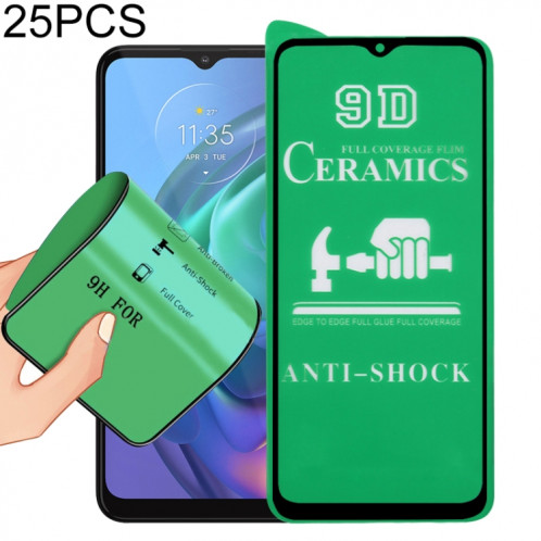 Pour Motorola Moto G10 25 PCS 9D Film en céramique complet en plein écran SH04131941-09