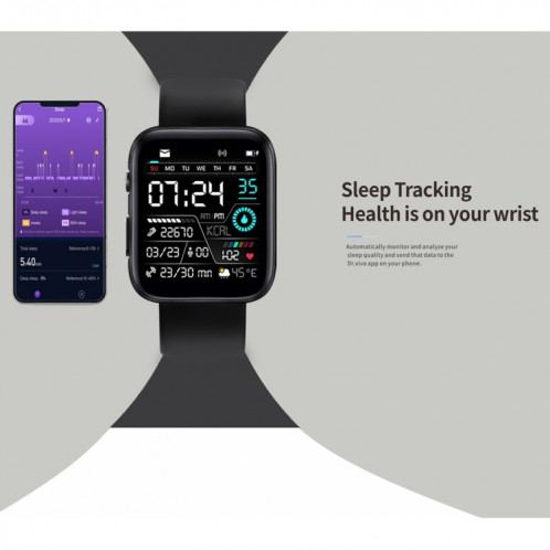 CS254 1,57 pouce TFT Touch Small Smart Watch Smart Watch, Support Surveillance du sommeil / Surveillance de la fréquence cardiaque / Appel vocal Bluetooth / Playback de musique Bluetooth (Noir) SH401A1678-08
