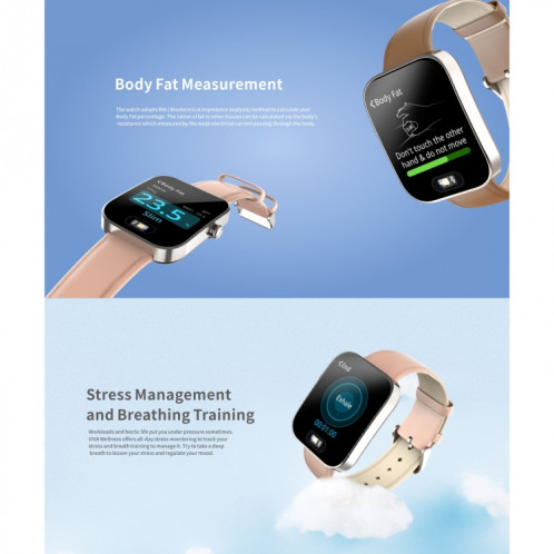 H1 1,3 pouce TFT Screen IP68 Wather Watch Smart Watch, Support Surveillance du sommeil / Surveillance de la fréquence cardiaque / Ecg Electrocardiogramme / Gestion vasculaire / Surveillance de la température corporelle SH801B232-010