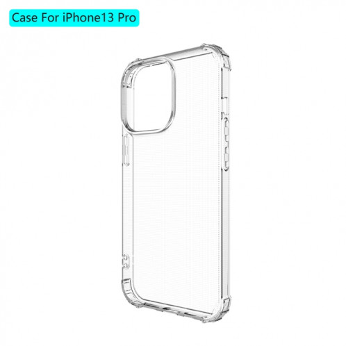 Étui de protection TPU transparent transparent antichoc pour iPhone 13 Pro (transparent) SH603A463-07