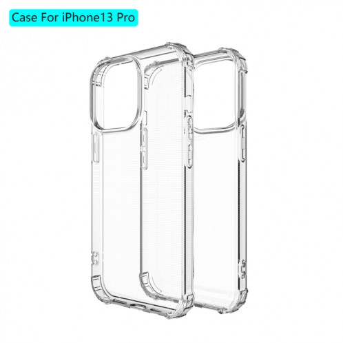 Étui de protection TPU transparent transparent antichoc pour iPhone 13 Pro (transparent) SH603A463-07