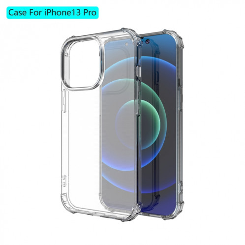 Étui de protection TPU transparent transparent antichoc pour iPhone 13 Pro (transparent) SH603A463-07