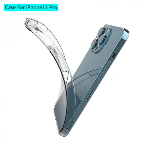 Étui de protection TPU transparent transparent antichoc pour iPhone 13 Pro (transparent) SH603A463-07