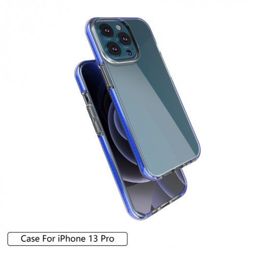 TPU Cas de protection antichoc double couleur pour iPhone 13 Pro (Noir) SH003J1181-05