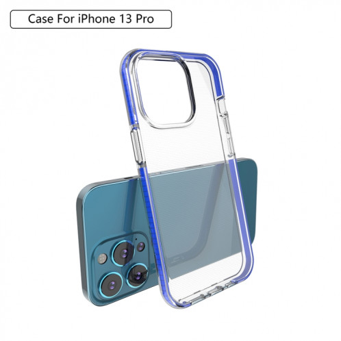 TPU Cas de protection antichoc double couleur pour iPhone 13 Pro (Blanc) SH003K306-05