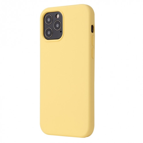 Couleur de couleur solide Silicone de protection antichoc pour iPhone 13 (jaune) SH602F584-07