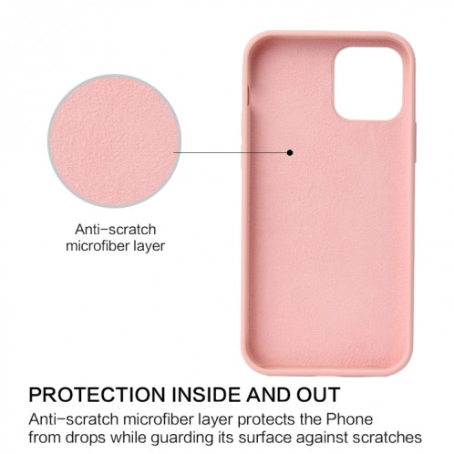 Couleur en silicone de couleur unie Cas de protection antichoc pour iPhone 13 (sable rose) SH602H1536-07