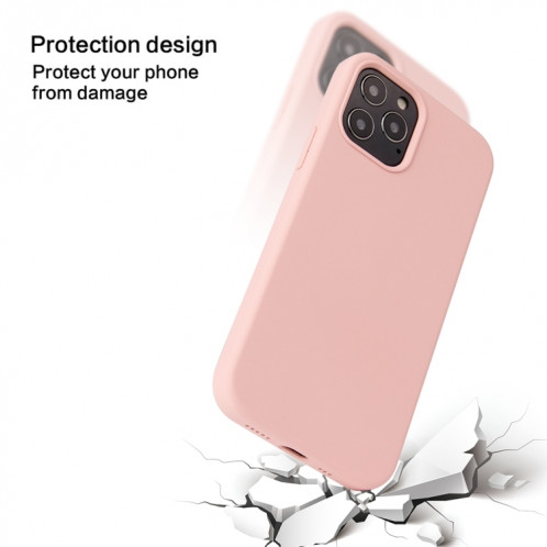 Couleur en silicone de couleur unie Cas de protection antichoc pour iPhone 13 (sable rose) SH602H1536-07