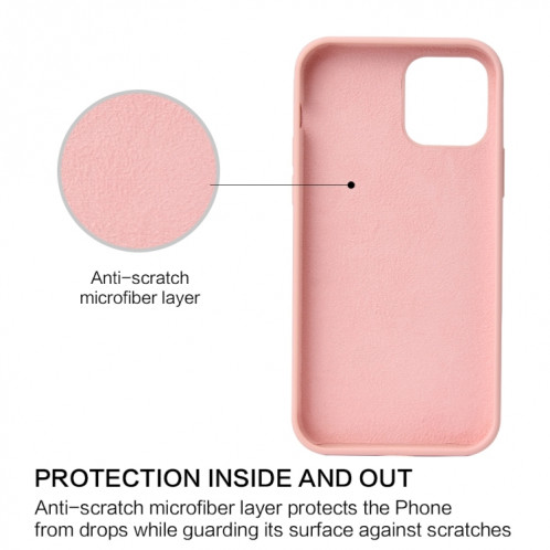 Couleur en silicone liquide de couleur solide pour iPhone 13 Pro (Sakura Rose) SH603N165-07